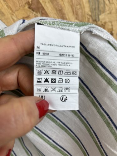 Lněný top Benetton 100 % len