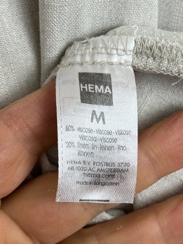 Košilové šaty Hema 80 % viskoza 20 % len