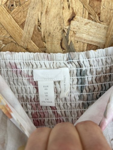 Přírodní šaty H&M 55 % len 45 % bavlna