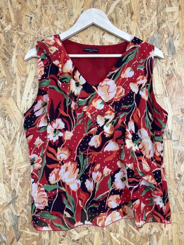 Hedvábný top Alberto Fabiani 100 % hedvábí