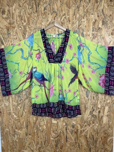 Hedvábná tunika H&M 100 % hedvábí