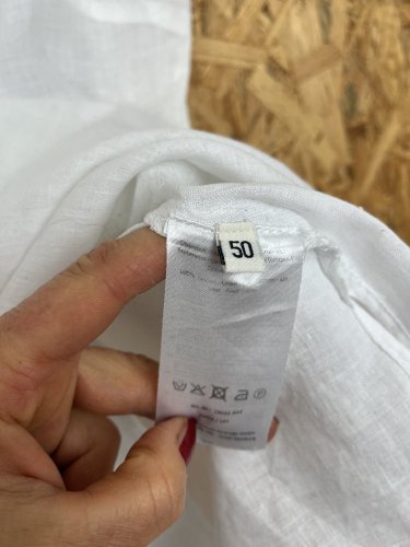 Lněná oversize tunika Open End 100 % len