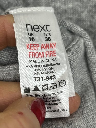 Asymetrický svetr Next 14 % angora