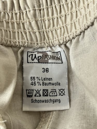 Přírodní sukně Up2Fashion 55 % len 45 % bavlna