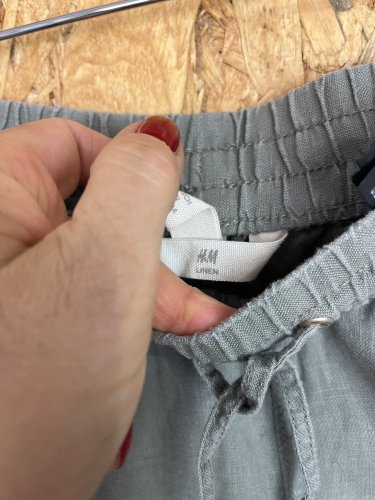 Lněné kalhoty H&M 100 % len
