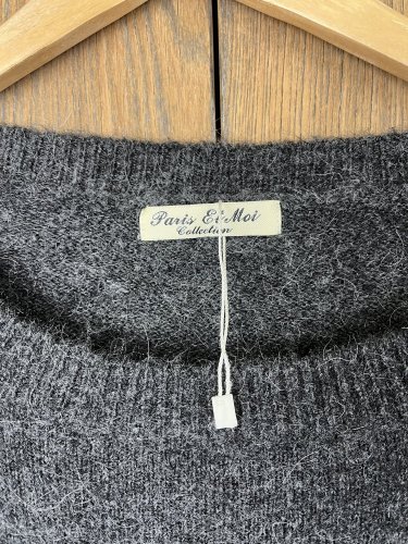 Mohérový svetr s pravou kožešinou Paris et Moi 32 % mohér 10 % vlna