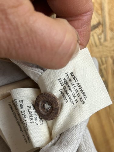 Přírodní kalhoty Basicapparel 51 % len 49 % bavlna