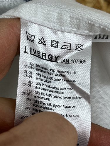 Pánská košile Livergy 55 % len 45 % bavlna