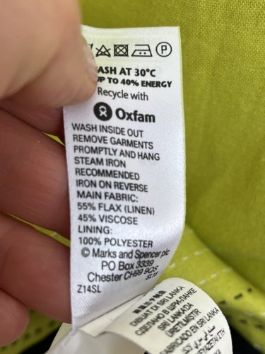 Lněné šaty Marks&Spencer 55 % len 45 % viskoza