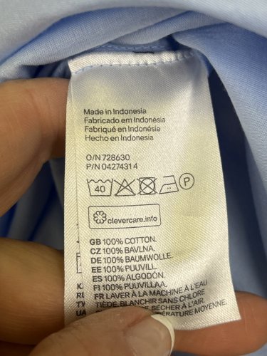 Košilové šaty H&M 100 % bavlna