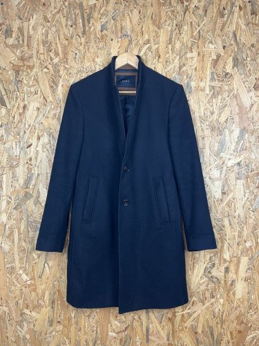 Pánský kabát ZARA s podílem vlny a polyesteru