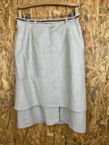 Přírodní sukně Miss Helen 55 % len 45 % bavlna