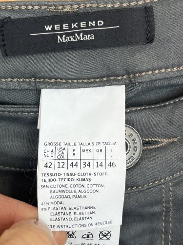 Skinny kalhoty Max Mara 56 % bavlna 41 % modal
