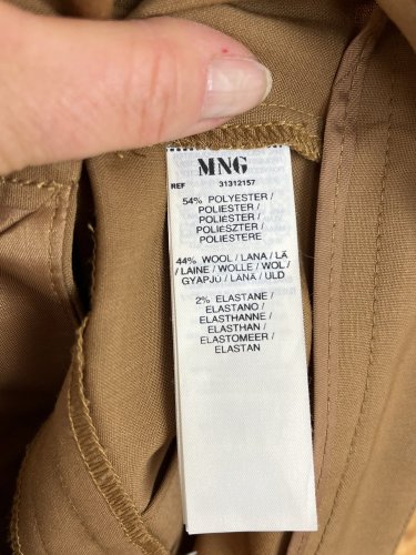 Vlněné kalhoty Mango 44 % vlna