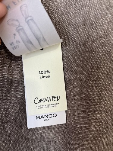 Pánské lněné kalhoty Mango 100 % len