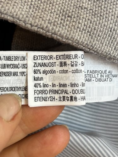 Přírodní sako ZARA 60 % bavlna 40 % len