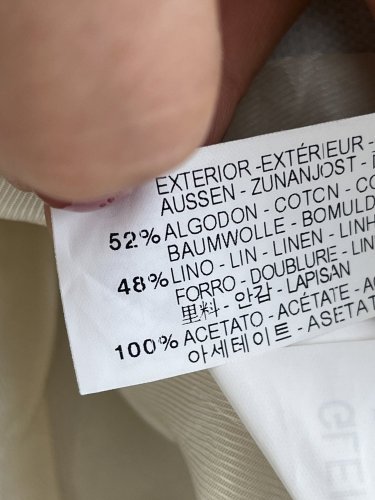 Přírodní sako ZARA 48 % len 52 % bavlna