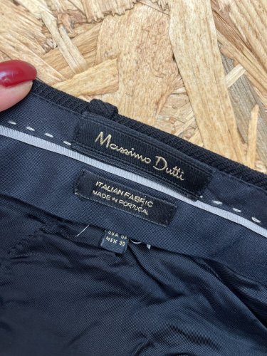Elegantní kalhoty Massimo Dutti s podílem vlny a polyesteru