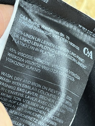 Prodloužená košile C&A 55 % len 45 % bavlna