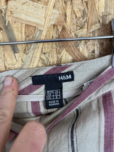 Široké kalhoty H&M 50 % len 50 % bavlna