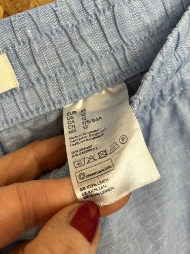 Lněné kalhoty H&M 100 % len