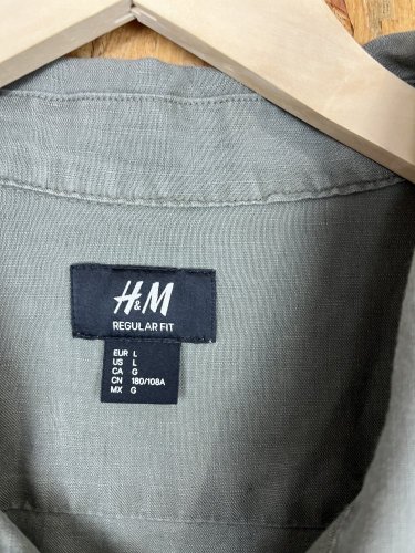 Přírodní košile H&M 55 % len 45 % bavlna