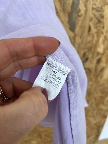 Přírodní šaty Made in Italy 50 % len 50 % bavlna