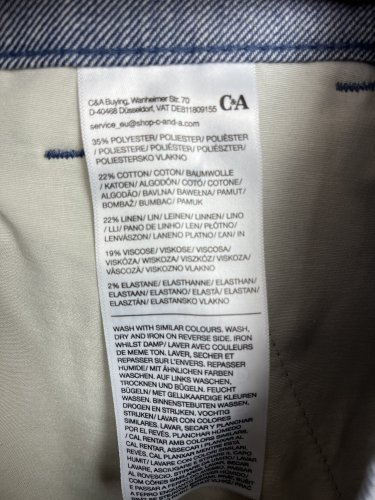 Pánské kalhoty C&A 22 % bavlna 22 % len