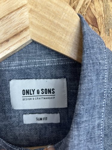 Přírodní košile ONLY & SONS 55 % bavlna 45 % len