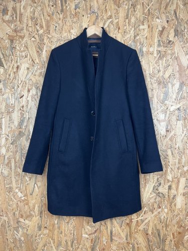 Pánský kabát ZARA s podílem vlny a polyesteru