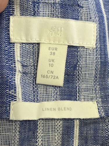 Lněná sukně H&M 95 % len 5 % viskoza
