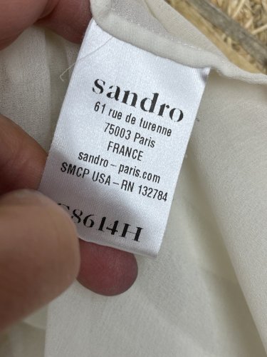 Top Sandro 100 % polyester a 100 % hedvábí