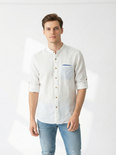 Pánská košile Cotton & Silk 100 % len