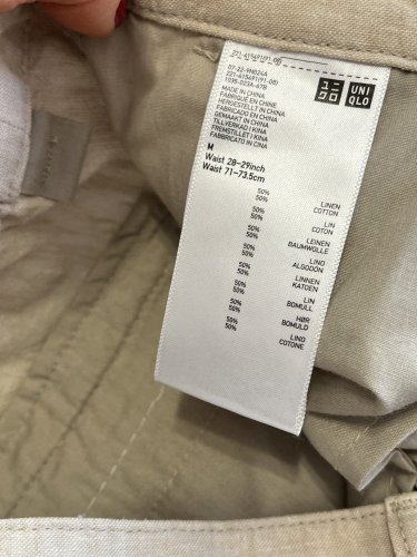 Široké kalhoty Uniqlo 50 % len 50 % bavlna