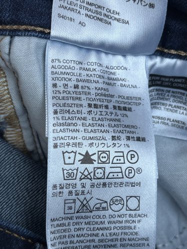 Skinny džíny LEVIS 87 % bavlna