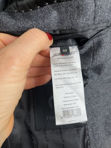 Vlněné sako Jack&Jones 50 % vlna 50 % polyester