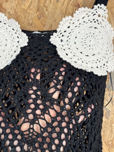 Háčkované šaty Zara s podílem bavlny a elastanu