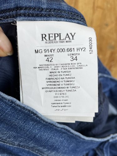 Pánské džíny Replay 76 % bavlna