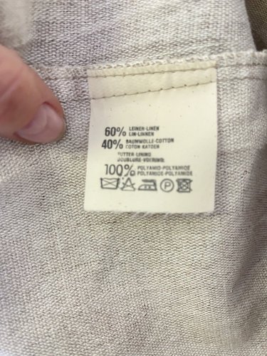 Nádherné krojované lněné  sako Made in Austria 60 % len 40 % bavlna