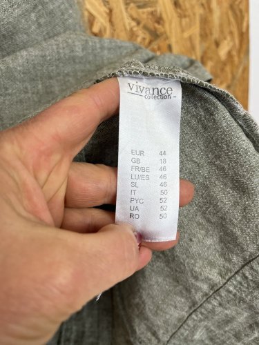 Přírodní šaty Vivance 55 % len 45 % bavlna