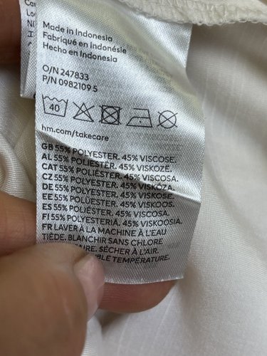 Oversize šaty H&M 55 % polyester 45 % viskoza