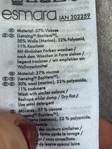 Prodloužený svetr Esmara 30 % vlna 11 % kašmír