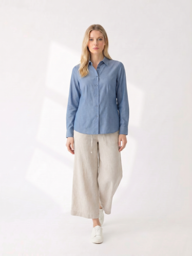 Široké kalhoty Uniqlo 50 % len 50 % bavlna