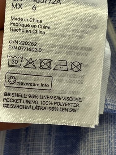 Lněná sukně H&M 95 % len 5 % viskoza