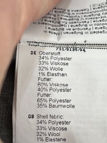 Pánské kalhoty Cinque 32 % vlna 33 % viskoza