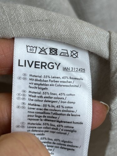Pánská košile Livergy 55 % len 45 % bavlna