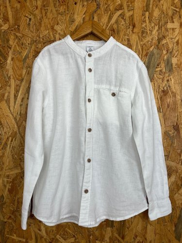 Dětská košile Lindex s podílem bavlny a lnu