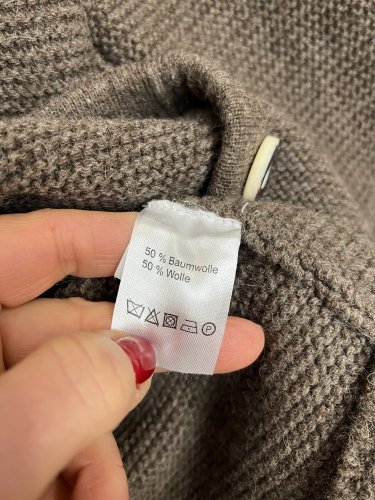 Pánský kardigan Made in Germany 50 % vlna 50 % bavlna