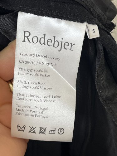 Pánské vlněné kalhoty Rodebjer 100 % vlna