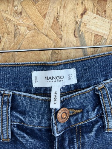 Trhané džíny Mango 100 % bavlna